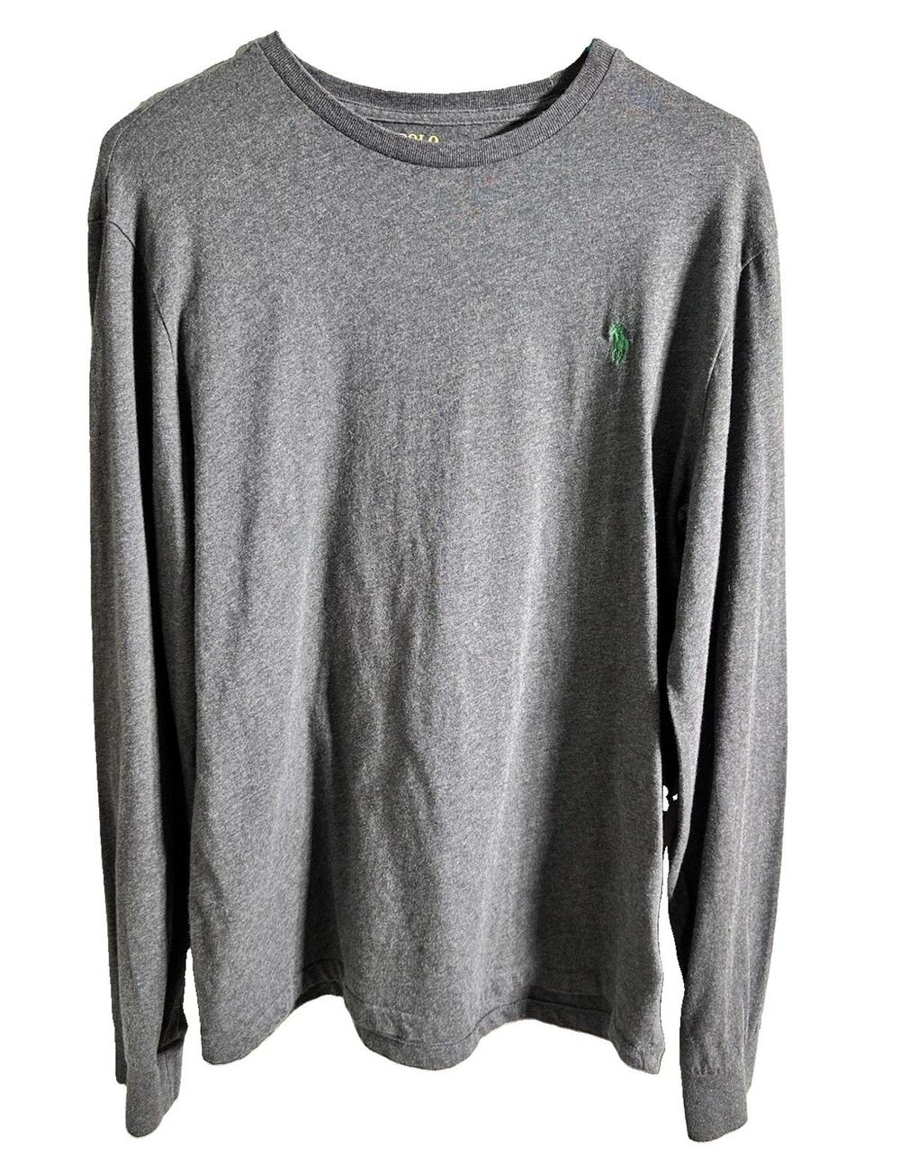 Polo Ralph Lauren Gray Crewneck Embroidered Pullover long sleeve T-shirt Men's M